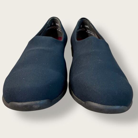 Munro Womens 8N Fabric Leather Loafer Comfort Shoes Casual Navy Black Stretchy - Picture 4 of 12